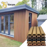Panneau mural extérieur moderne en WPC haute densité, ignifuge, pour avant-toits, 219*26mm, matériau PE, écologique, idéal pour votre jardin extérieur