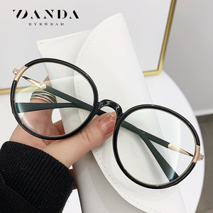 Lunettes anti-lumière bleue DANDA à monture ronde en acétate, lunettes de mode pour femmes TJ881 - Product Image 1