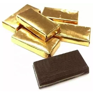 Premium Disposable Food Grade <b>Gold</b> Color <b>Chocolate</b> Candy Gifts Packaging Soft Die Cut Aluminum Foil Laminated <b>Wrapping</b> Paper - Product Image 6