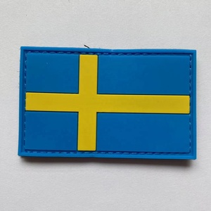 Рекламный патч с ПВХ-швеевым флагом, Шведский Тактический Патч, ПВХ-крючок и петля, патч-застежка - Product Image 1