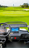 Voiturette de golf électrique haut de gamme, design de luxe, personnalisable (OEM), 2 à 8 places, pour l'extérieur, accessoires de golf adaptés aux terrains de golf et aux villas