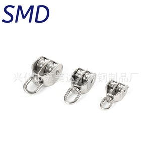 รอกสแตนเลส SMD ขนาดเส้นผ่านศูนย์กลาง 1.5 นิ้ว แบบลูกรอกคู่ สำหรับเรือและการยกของ - Product Image 3