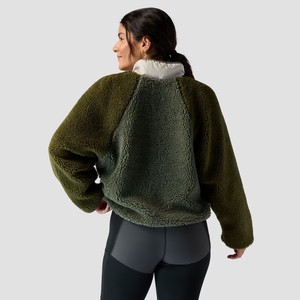 Classic Design 1/2-Zip High Quality Fleece Pullover <strong>Women's</strong> Custom Soft <strong>Sherpa</strong> Fleece <strong>Jacket</strong> - Product Image 4