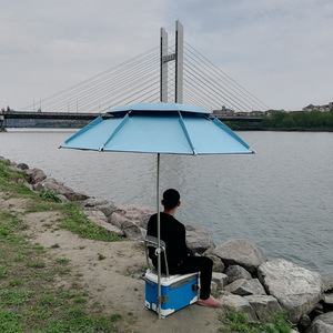 Grand <span class=keywords><strong>parapluie</strong></span> de pêche à la <span class=keywords><strong>carpe</strong></span> pliant à trois sections léger de 2.2m solide et durable - Product Image 6