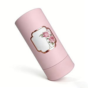 Custom Design Recyclable Paper Tube Packaging for Perfume Skincare Cosmetic Candle Essential Oil Round Box Cylinder <b>Container</b> - Product Image 4