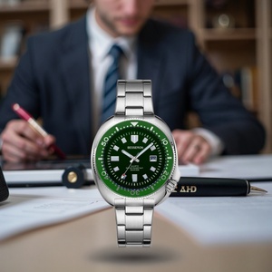 Montre pour homme en acier inoxydable allié OEM, 43 mm, style business, mouvement à quartz, luxe, date automatique, étanche 3 ATM, lumineuse - Product Image 2