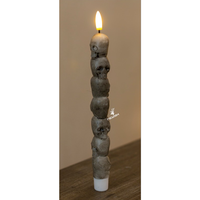 Nuevas Velas LED de Halloween con Forma de Calavera y Fantasma, Llama de Bala, Luz Blanca Cálida, Clasificación IP20, Funciona con 2 Pilas AAA