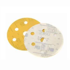 3M Sanding Disc 150mm Hookit Clean Polishing Disc 236U Aluminum Oxide Abrasive Tools