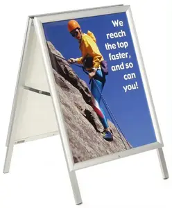 हॉट सेलिंग डबल साइड एल्यूमीनियम पोस्टर फ्रेम एक बोर्ड विज्ञापन स्नैप पोस्टर डिस्प्ले
