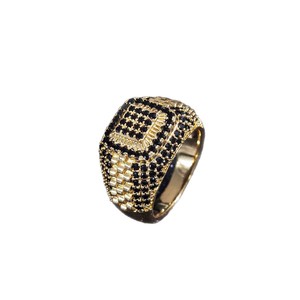 New Century Men's Full Diamond Ring Size 7 8 9 10 11 12 Hip Hop Style Jewelry - Product Image 5