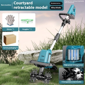 21V không dây điện tiller tu Lithium-ion Battery Powered Mini vườn hoe cho nhà sử dụng làm cỏ và đất nới lỏng - Product Image 5