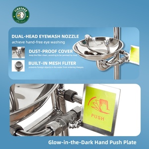 Ducha <span class=keywords><strong>de</strong></span> Emergencia y <span class=keywords><strong>Lavaojos</strong></span> <span class=keywords><strong>de</strong></span> <span class=keywords><strong>Acero</strong></span> <span class=keywords><strong>Inoxidable</strong></span>, Estación <span class=keywords><strong>de</strong></span> <span class=keywords><strong>Lavaojos</strong></span>, Estándar ANSIZ358.1-2014 - Product Image 4