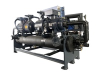 Refroidisseur d'eau industriel à vis QTC-60WD 45KW 400V refroidisseur à vis de refroidissement par eau refroidisseur d'eau compresseur Hanbell