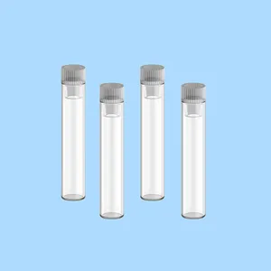 Customized Lab Use 1ml Transparent Clear Shell Vial 8mm PE-Plug Borosilicate Glass Bottle For Liquid Chromatography