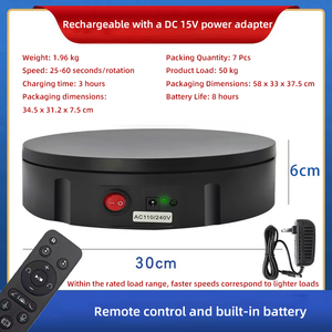 Présentoir rotatif électrique télécommandé 22/30/<span class=keywords><strong>42</strong></span>/52/60cm charge lourde 50-100kg plateau tournant de mannequin boîte vidéo de photographie 3D - Product Image 4
