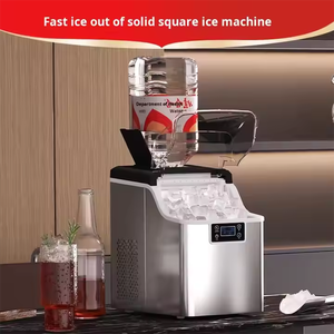 Machine à glaçons mini portable, fabrication automatique de blocs de glace, machines à glaçons de comptoir pour usage commercial, domestique, alimentaire et de boissons - Product Image 4