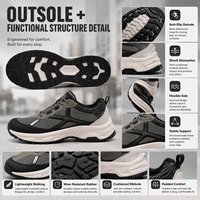 Vente en gros de baskets de sport respirantes et légères de la marque Mulinsen pour hommes, chaussures décontractées