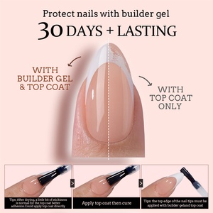 Faux Ongles en Gros Courts Carrés Stiletto French Manucure en Gel Souple Couverture Complète Réutilisables Paquet en Vrac 150/160 Pièces - Product Image 4