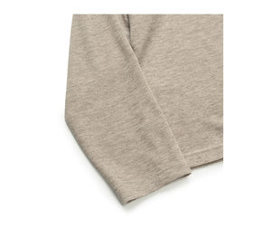 T-shirt à manches longues décontracté pour hommes, fil tricoté 100% <span class=keywords><strong>coton</strong></span>, doux, cireux, élastique, anti-boulochage, coupe ample, court, large et vieux - Product Image 6