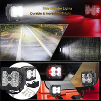 Luz Led estroboscópica para coche, motocicleta, camión, todoterreno, 4x4, 3 pulgadas, trabajo lateral, 40w