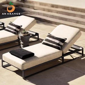 Factory Direct <strong>Outdoor</strong> Aluminum Sun Lounger Comfortable Beach Furniture <strong>Sofa</strong> <strong>Bed</strong> for Sunlight Relaxation - Product Image 1