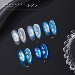 2025 Zomer Schoonheid Expo Bestseller Ijslandse Blauwe Kat Oog Gel Nagellak 5 Kleuren Bundel Duurzame Led Lamp Fles Verpakking