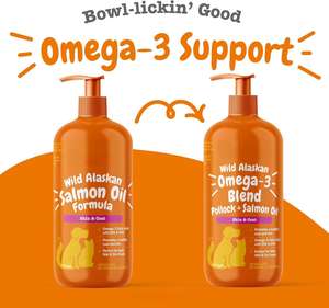 תוסף תזונה OEM/ODM עם חומצות שומן אומגה-3 (EPA/DHA) לכלבים וחתולים - תמיכה בעור ופרווה, שמן דגים פראיים מאלסקה (פולוק וסלמון) - Product Image 5