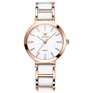 Orologio con Cristalli a Buon Prezzo Regalo per <span class=keywords><strong>Donna</strong></span> Impermeabile Oro Rosa <span class=keywords><strong>Orologi</strong></span> da Polso da <span class=keywords><strong>Donna</strong></span> <span class=keywords><strong>Cinturino</strong></span> in Ceramica Bracciale da <span class=keywords><strong>Donna</strong></span> di Alta Qualità - Product Image 2