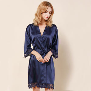 FUNG 3031 Luxe Satin Soie <span class=keywords><strong>Robe</strong></span> Femmes Mariée <span class=keywords><strong>Demoiselle</strong></span> <span class=keywords><strong>D</strong></span>'<span class=keywords><strong>honneur</strong></span> Nuit Cultivé Fête De Mariage Femmes Vêtements De Nuit <span class=keywords><strong>Robe</strong></span> Du Matin - Product Image 3