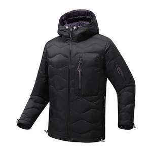 Vestes matelassées d'hiver surdimensionnées avec logo personnalisé, vêtements d'extérieur à capuche, manteau en duvet pour hommes - Product Image 2