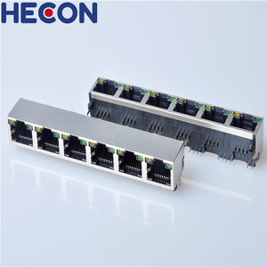 RJ45 nữ nam PCB nối thẳng loại từ <span class=keywords><strong>Modular</strong></span> jack Ethernet RJ45 ổ cắm kết nối với ánh sáng - Product Image 4