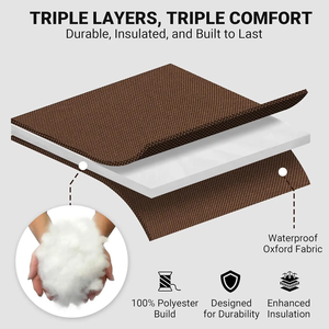 Automne hiver coupe-vent porte rideau épaissi coton climatisation isolation thermique pour la chaleur domestique stockage à froid toute l'année - Product Image 4