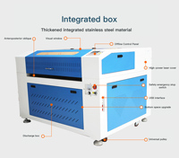 Machine de gravure laser CO2 1390 avec suivi des bords, refroidissement par eau, haute rigidité pour acrylique, bois, papier, caoutchouc, MDF avec support LAS