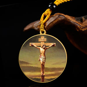 Collar con colgante <span class=keywords><strong>de</strong></span> amuleto religioso con imagen <span class=keywords><strong>de</strong></span> corazón <span class=keywords><strong>de</strong></span> Jesús - Product Image 4