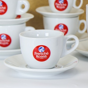 コープチーノセラミックマグ160mlコーヒーカップとソーサーセットカスタムロゴプロモーション - Product Image 5