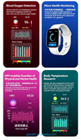 Reloj Inteligente 2026 con Medición de Presión Arterial, Alarma de Caídas, Seguimiento de Salud con IA 24H, Alta Precisión, OEM, para Cuidado en el Hogar de Personas Mayores, AMOLED 5