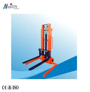 Walk Manual Hand Wide Customized Leg Pallet Stacker Jual Material Handling Pallet Lifter Price