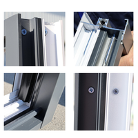 Fenêtre coulissante en aluminium à rupture de pont thermique, profil 6063-T5, double vitrage pour villa et patio, certifiée CE, à haute efficacité énergétique