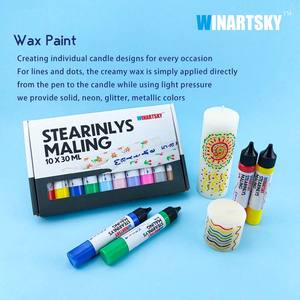 Juego de pintura de cera para velas de <span class=keywords><strong>18</strong></span> colores (30ml cada uno), pinturas artesanales no tóxicas para pintura artesanal de velas DIY - Product Image 5