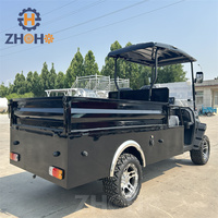 Véhicule de golf électrique tout-terrain 2 places avec 2 conteneurs de chargement pour la chasse et le transport de marchandises