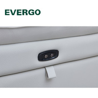 Canapé inclinable en forme de L Evergeo 1+2+3, siège en cuir Genvine, idéal pour le cinéma maison, la villa, l'hôtel, le salon