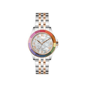 Reloj de Moda para Mujer, Correa de Aleación, Movimiento de Cuarzo, Bisel Iridiscente, Esfera de Cristal, Resistente al Agua, para Fiestas, Negocios y Uso Diario - Product Image 5