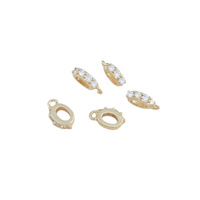 Colorfast 14k Plaqué Or Incrusté Zircon Pendentif Fermoir Connexion Fermoir pour DIY Collier Bracelet Fabrication