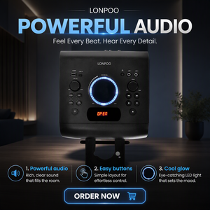 Altavoz Portátil con Ruedas de 6.5 Pulgadas y 50W, Sistema <span class=keywords><strong>PA</strong></span> con Bluetooth, Sonido Estéreo Potente para Fiestas al Aire Libre - Product Image 3