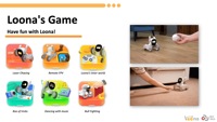 Robot Domestico Avanzato Loona con AI, Controllo Remoto, Ricarica Automatica e Funzionalità di Programmazione con ChatGPT