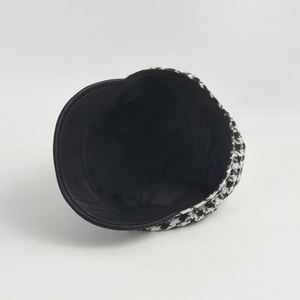 Nouveauté Automne-Hiver 2024, béret britannique français tendance, mode féminine, béret à carreaux pied-de-poule - Product Image 5