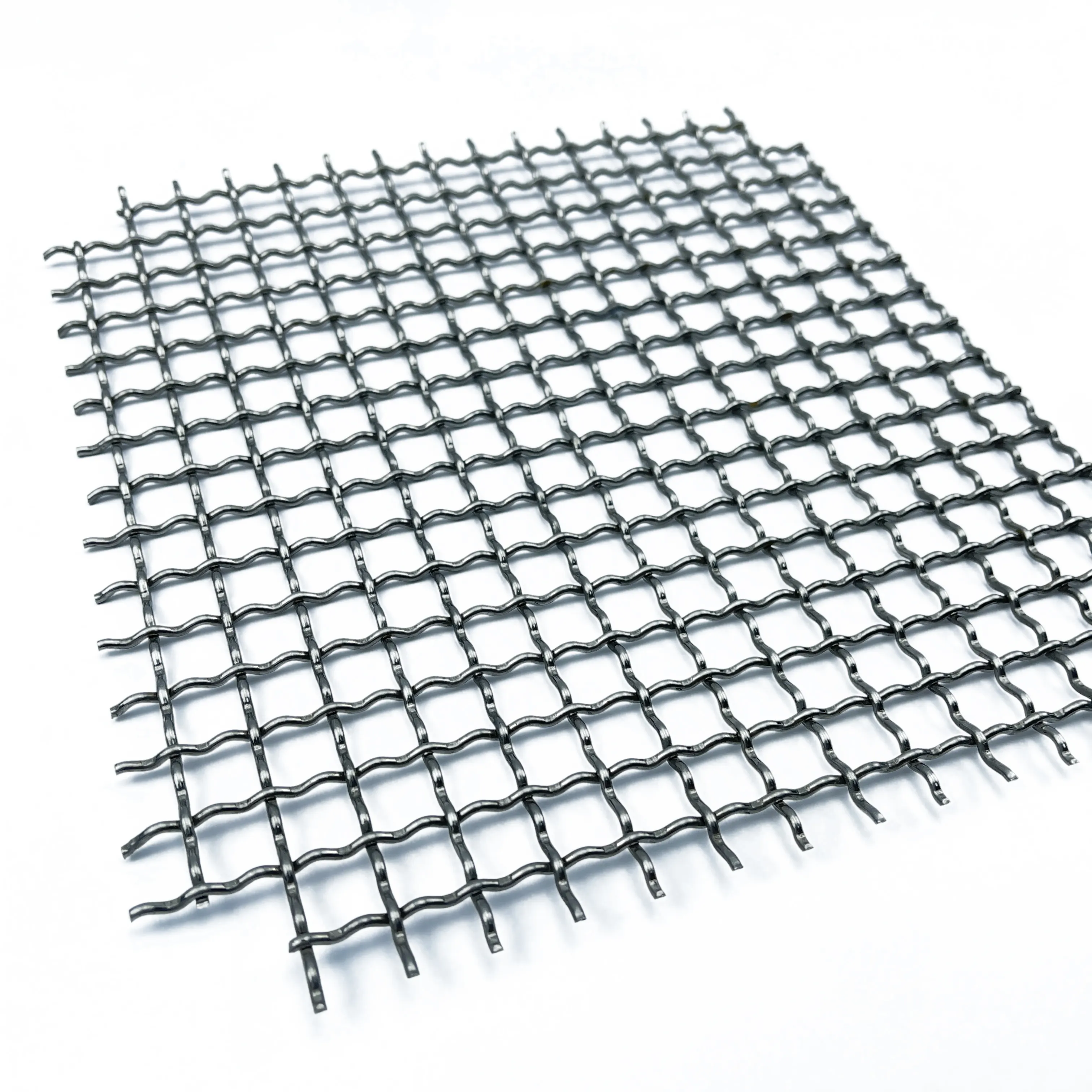 कस्टम जाल आकार 304 स्टेनलेस स्टील पुन: प्रयोज्य जस्ती खींच बुना Crimped तार जाल