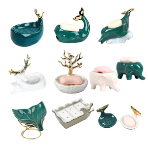 <span class=keywords><strong>Porte</strong></span>-<span class=keywords><strong>savon</strong></span> et support en céramique moderne, écologique, en forme d'animal <span class=keywords><strong>3D</strong></span> personnalisé, pour les étagères de salle de bain, disponible dans toutes les tailles et couleurs - Product Image 1