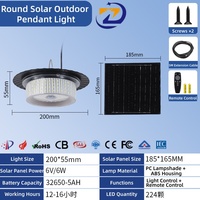 Lampe suspendue à LED solaire avec détecteur de mouvement et télécommande, étanche IP65, pour abris de jardin, granges, cours et camping