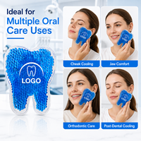 Compresse froide en gel PVC durable et confortable en forme de dent pour soulager les gonflements et la douleur après une chirurgie buccale